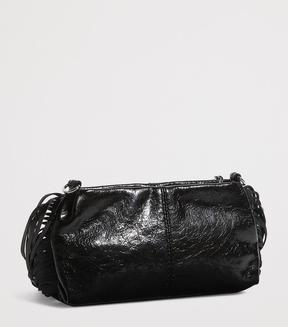 Leather Miss M Clutch Bag BLACK Image 3