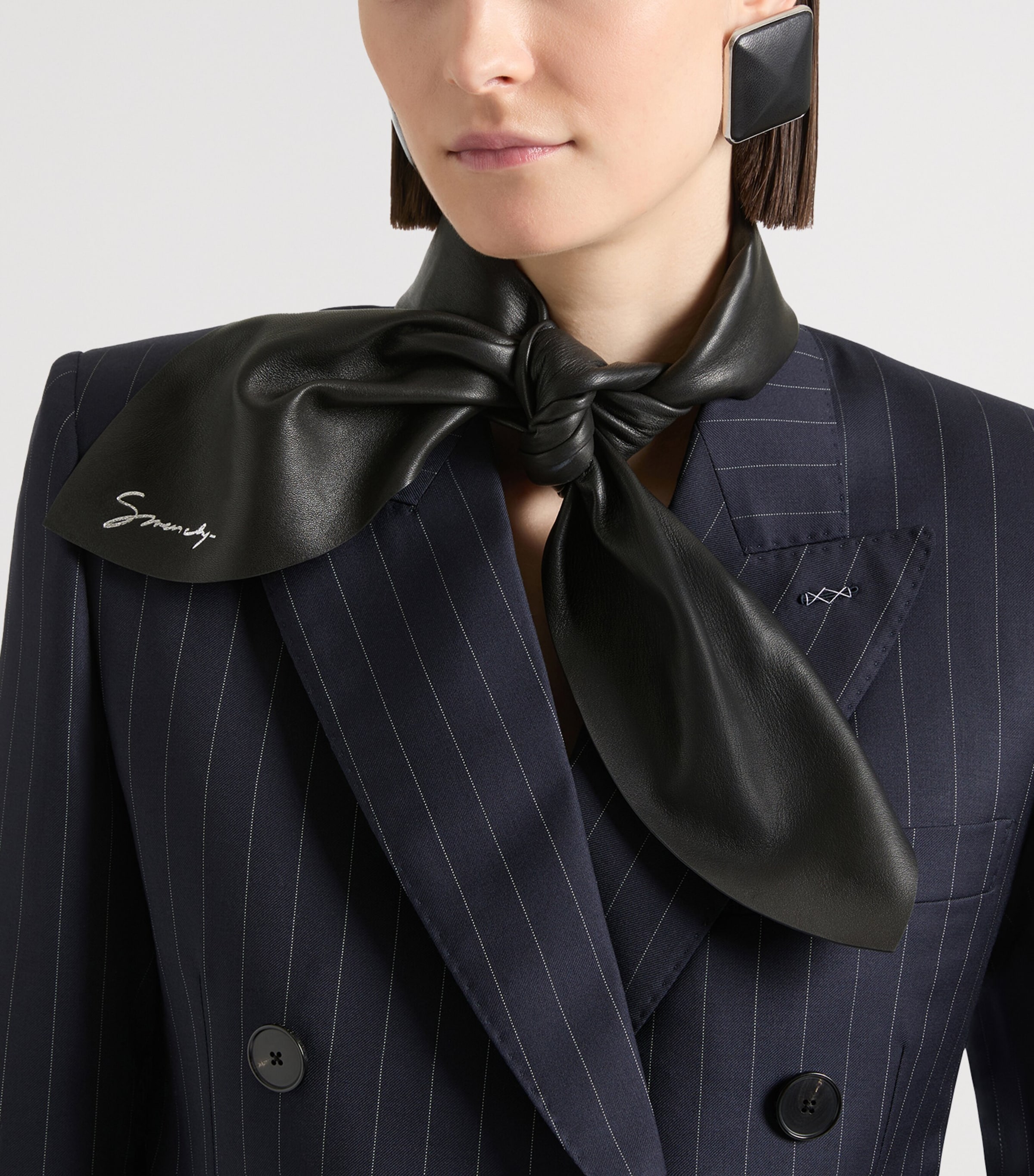Givenchy Leather Logo Scarf Image 3