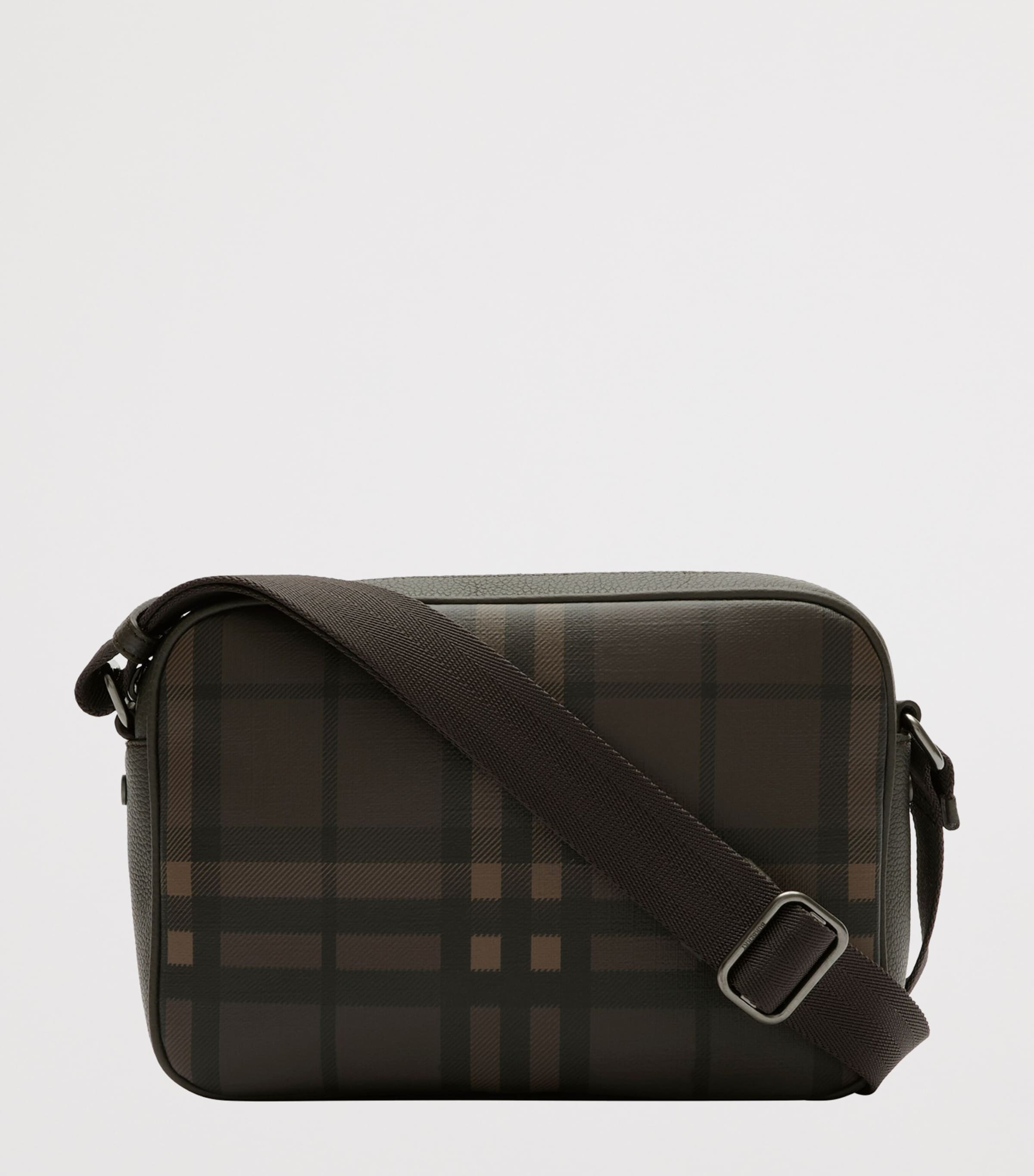 Burberry City Check Cross-Body Bag Dark Brown Image 4