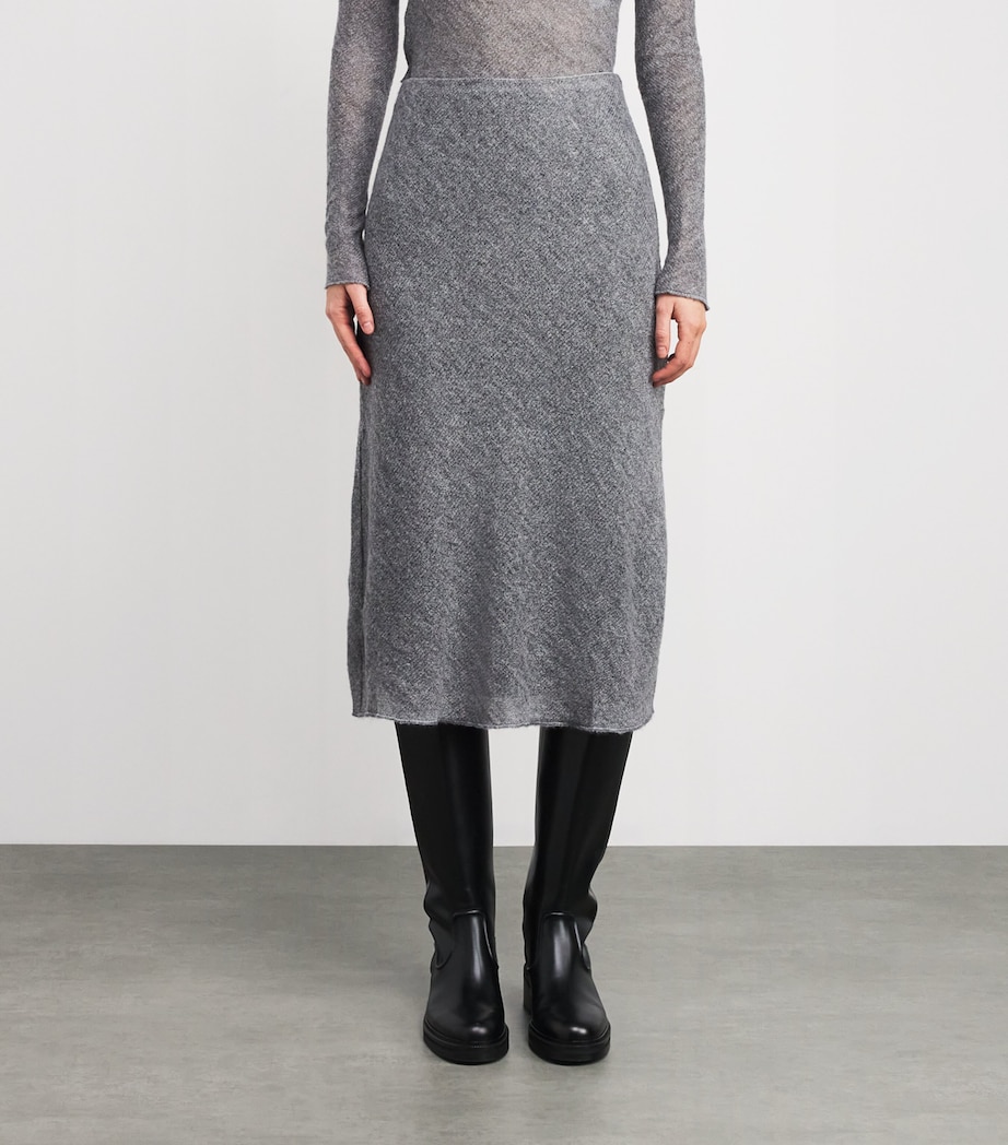 Jersey Midi Skirt MEDIUM GREY Image 3