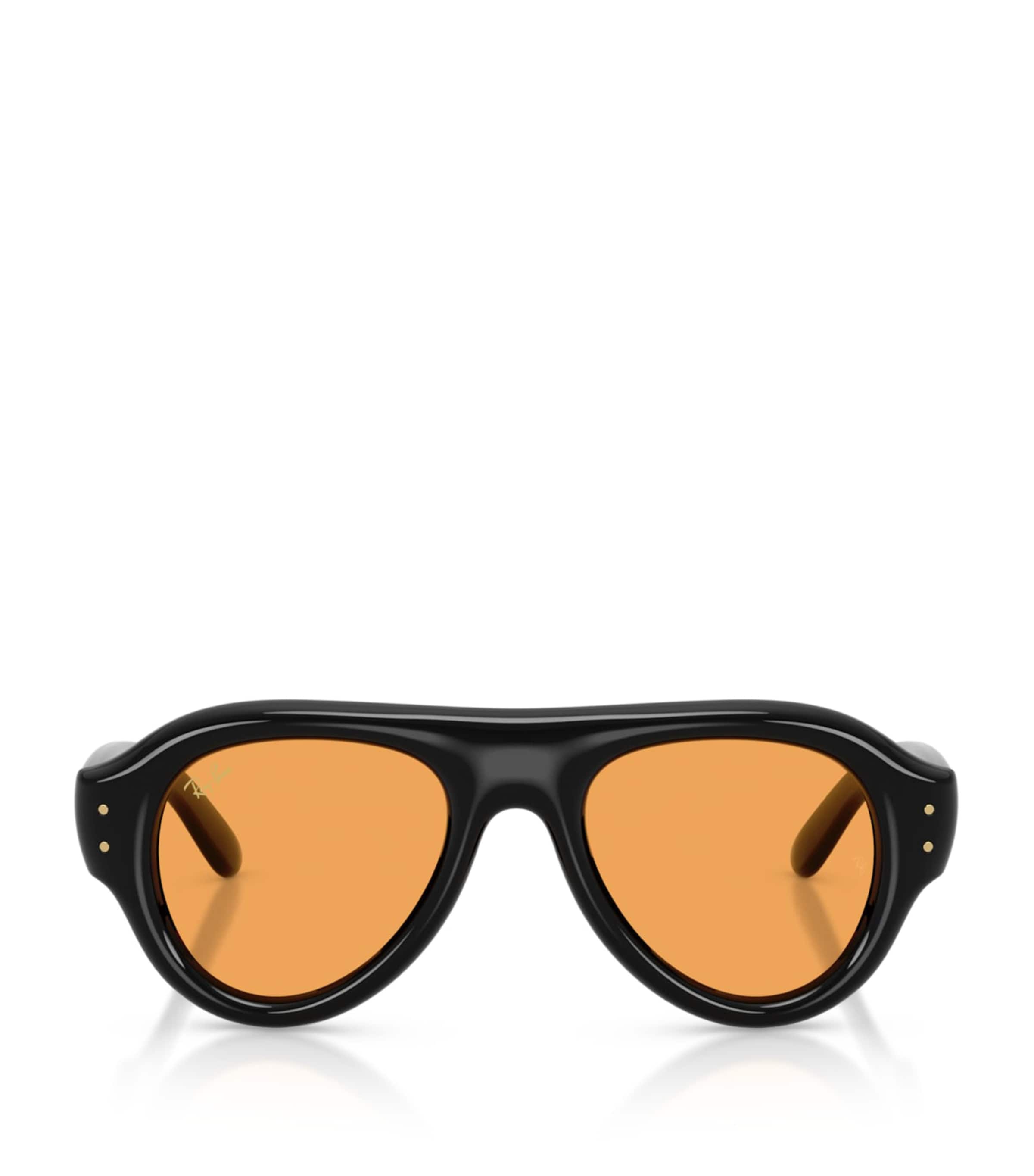 Ray-Ban Aviator Puffer Sunglasses Black Image 1