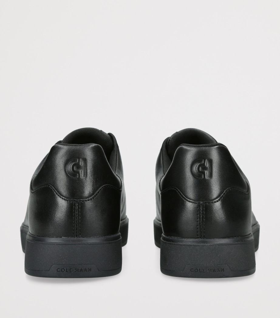 Leather GrandPrø Luxe Slip-On Sneakers BLACK Image 2