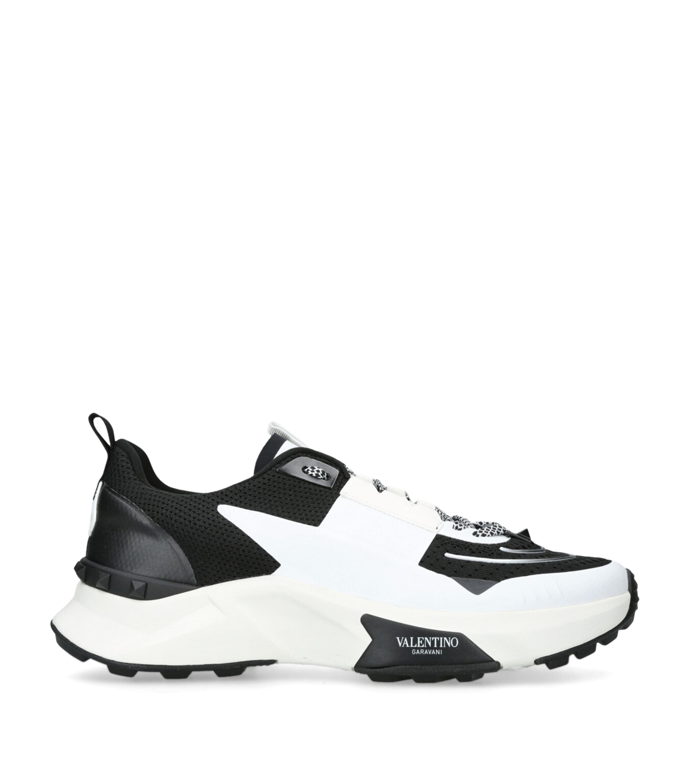 Valentino True Act Leather-trimmed Mesh And Rubber Sneakers