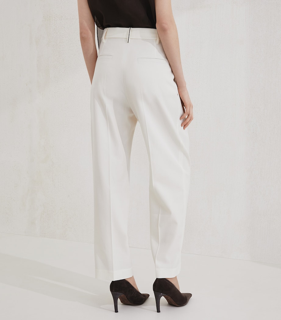 Wool-Cotton Tailored Trousers C4357 Image 4