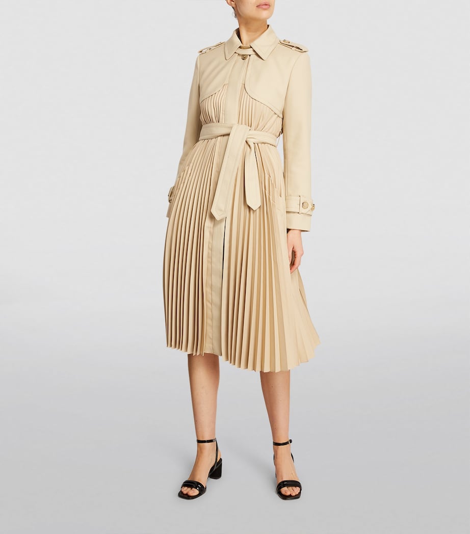 Pleated Trench Coat BEIGE Image 5