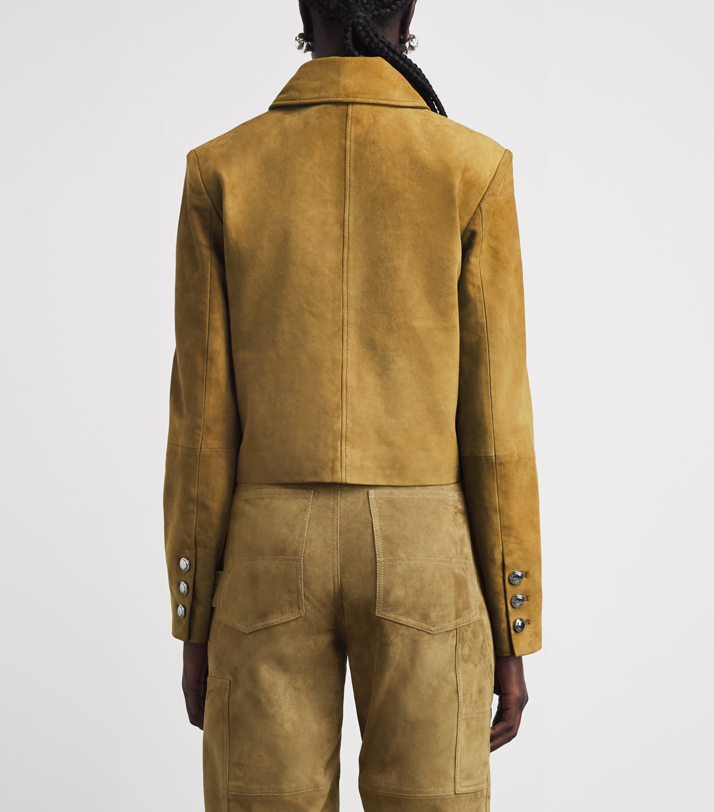 Altuzarra Womens Suede Astley Jacket Breen Image 5