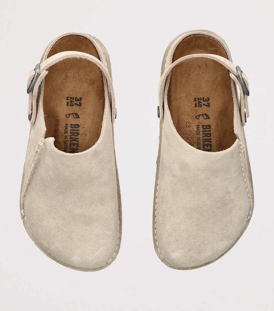 Birkenstock Suede Lutry Clogs (Regular Fit) White Image 4