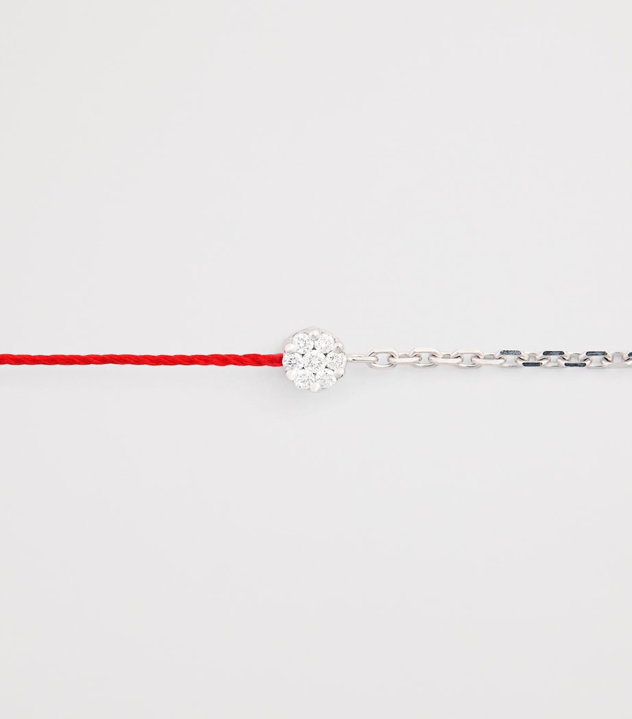 White Gold and Diamond Illusion Half-Chain Bracelet WHITE GOLD Image 3