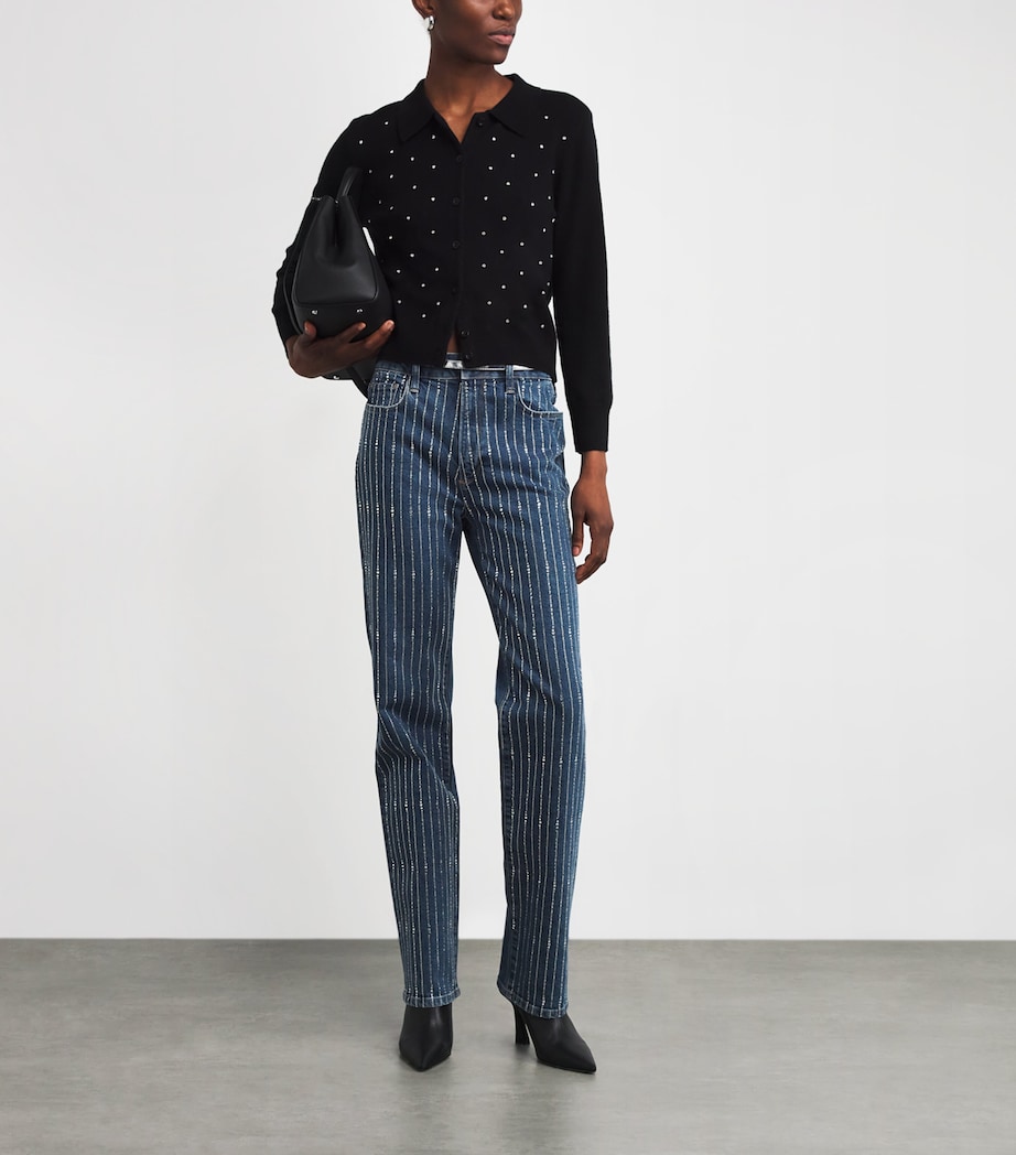 Embellished Stevie High-Rise Straight Jeans MILLENIUM EMB Image 2