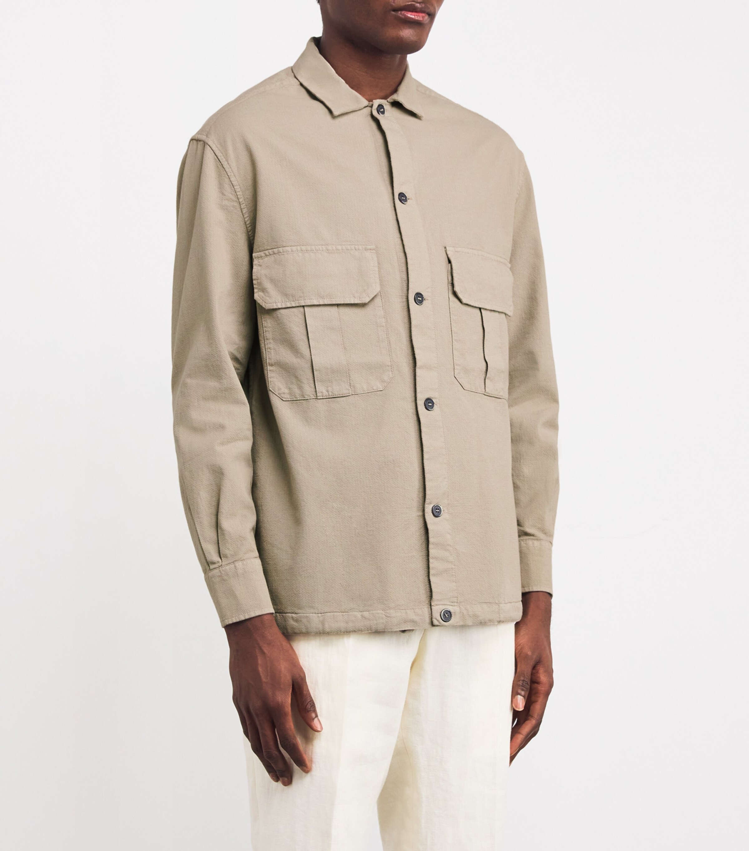 Cotton Drawstring Overshirt 530 SASSO Image 3