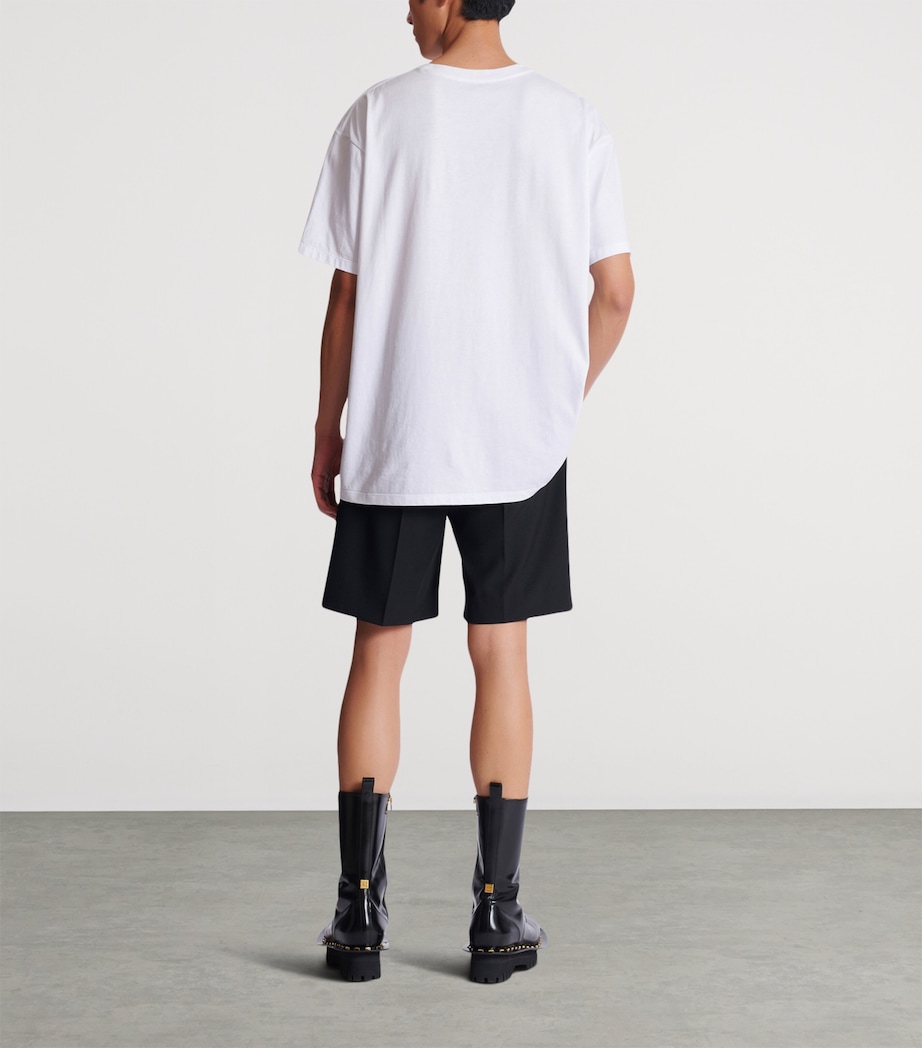 Cotton Logo T-Shirt GAB BLANC/NOIR Image 6