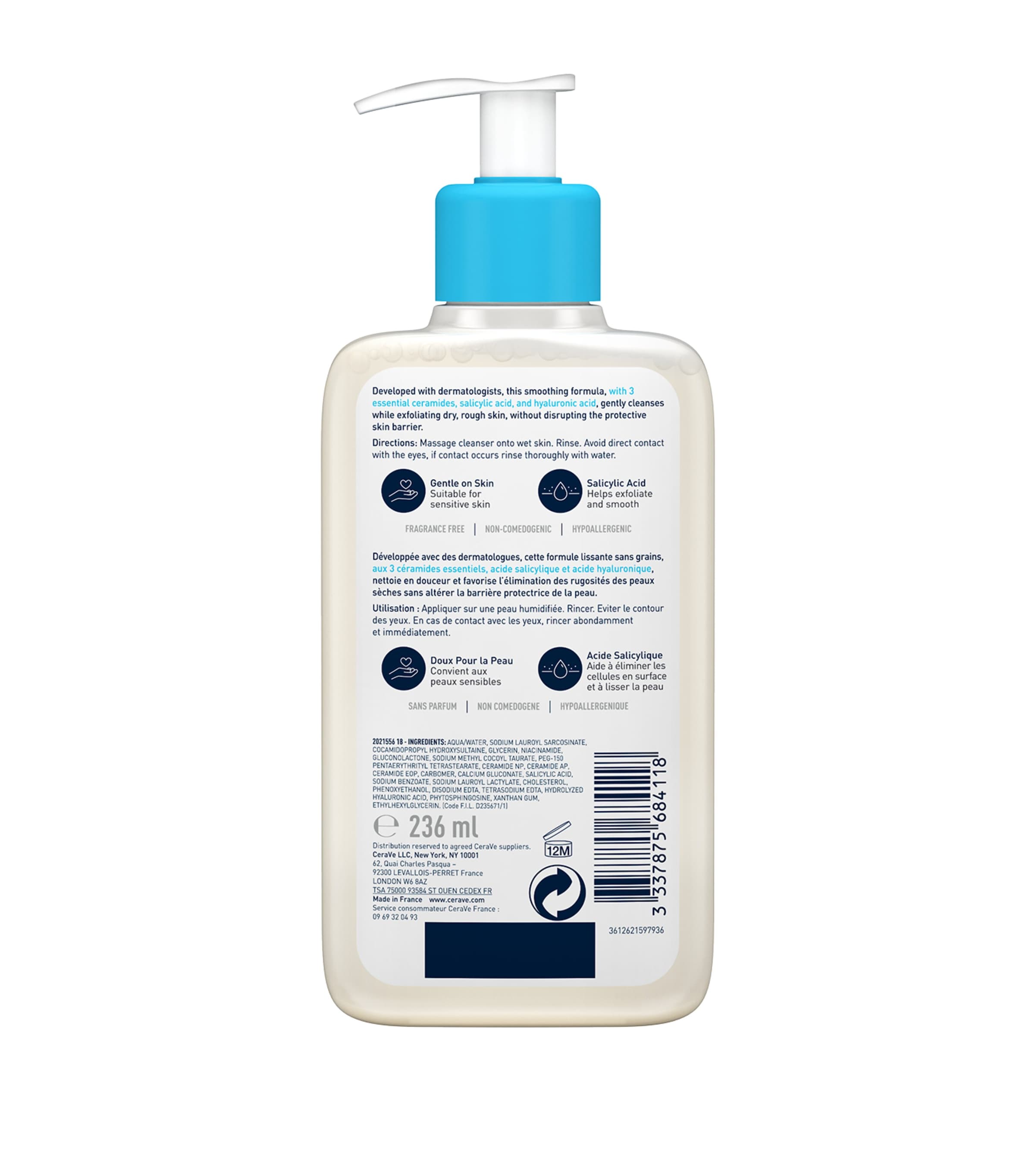 CERAVE SA Smoothing Cleanser (236ml) Image 2