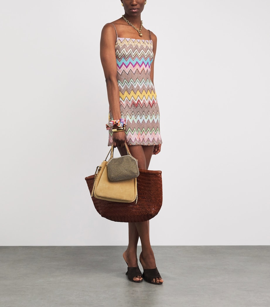 Metallic-Thread Zigzag Mini Dress SM9YKMULTICOLOUR Image 2