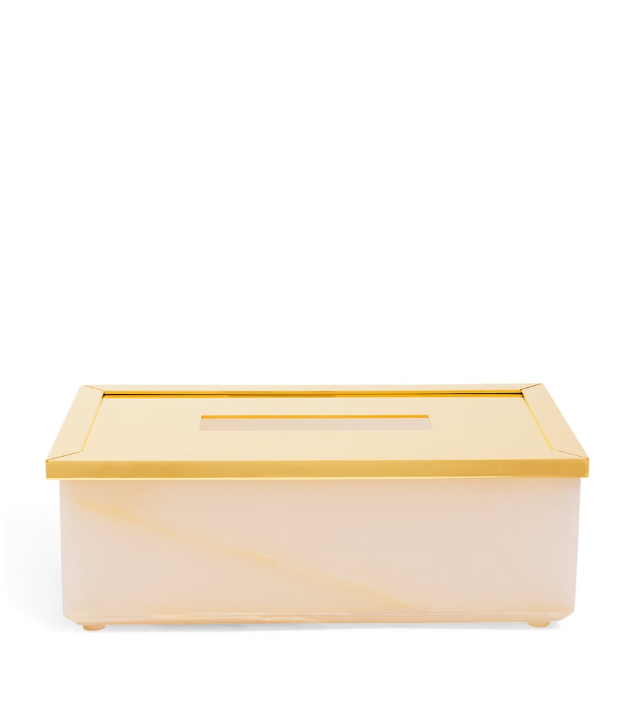 Onyx Rectangular Tissue Box GOLD Image 1