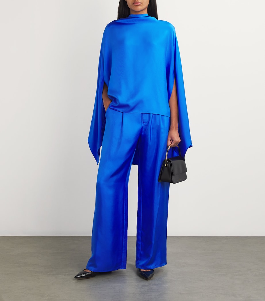 Silk Oversized Cape 437 ELECTRIC BLUE Image 2