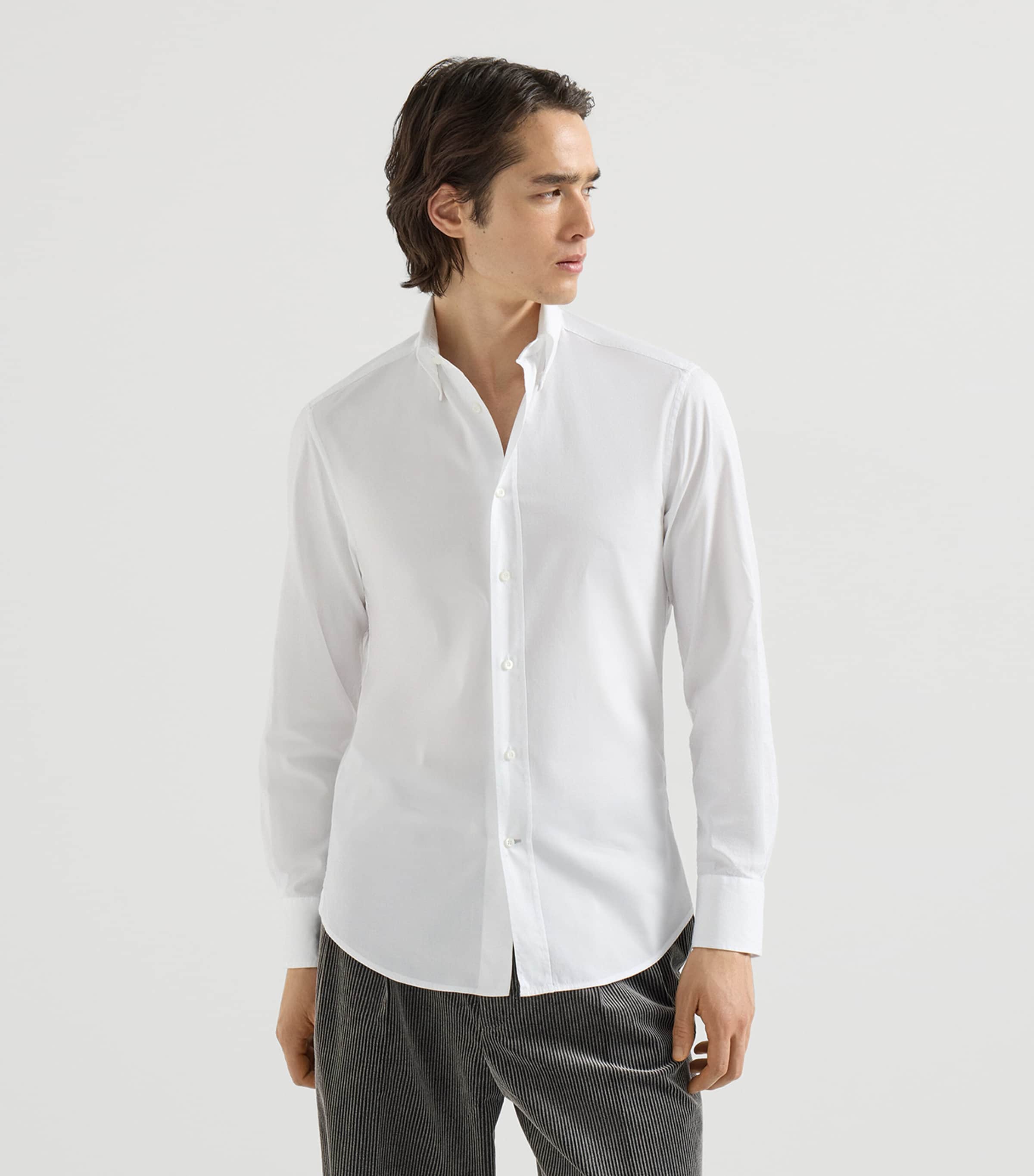 Brunello Cucinelli Mens Cotton Twill Shirt Image 2