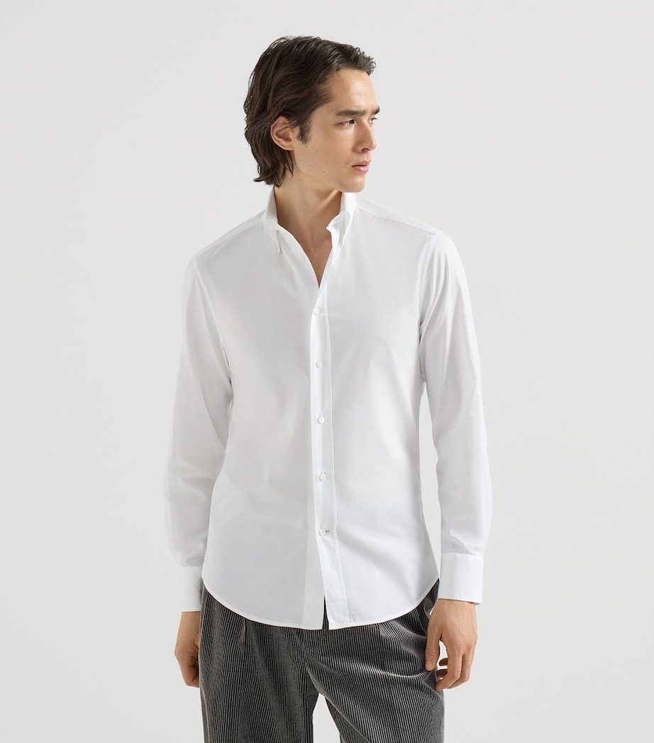 Brunello Cucinelli Mens Cotton Twill Shirt Image 2