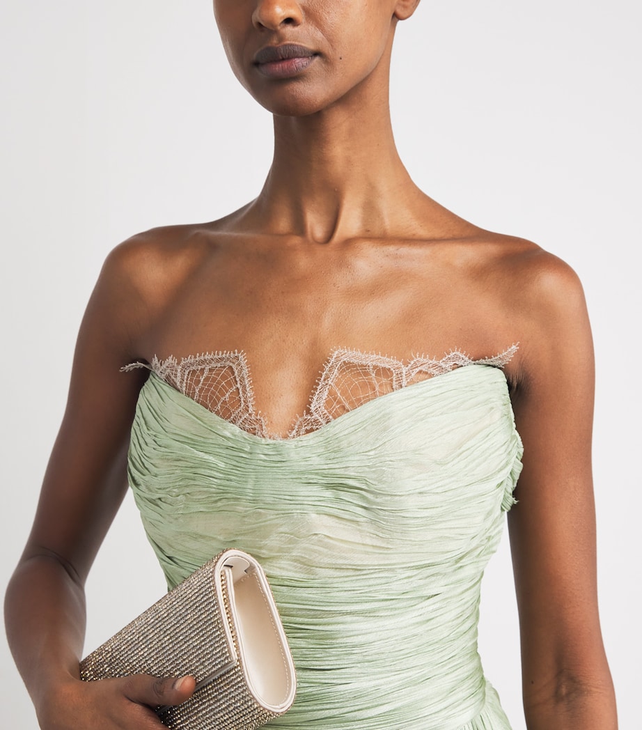 Silk Natalye Midi Dress AQUA Image 4