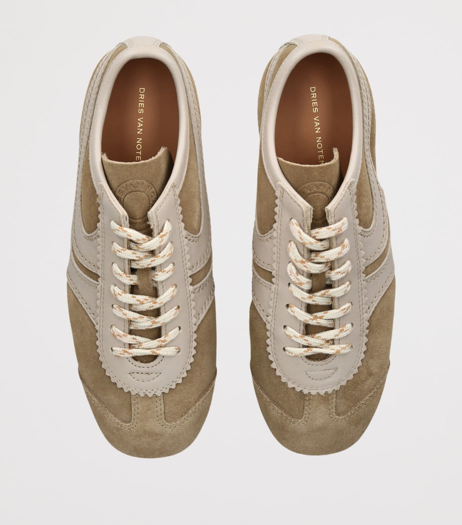 DRIES VAN NOTEN Suede Dustin Sneakers Beige Image 4
