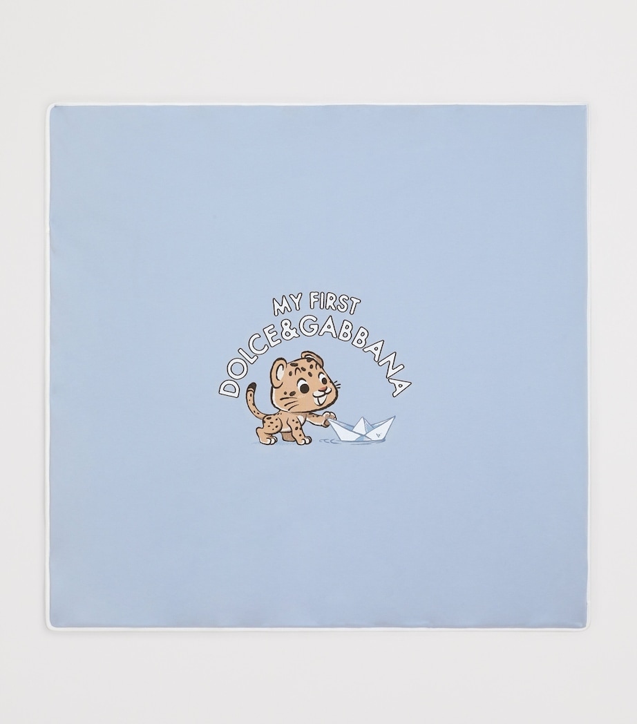 Dolce&Gabbana Kids Cotton Graphic Print Blanket Combined Image 3