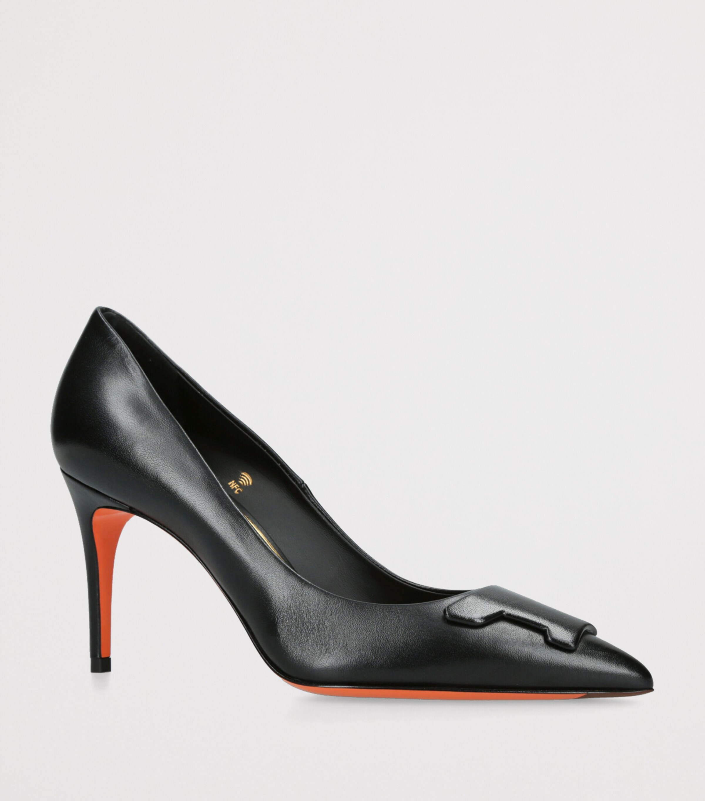 Leather Sibille Pumps 85 BLACK Image 3