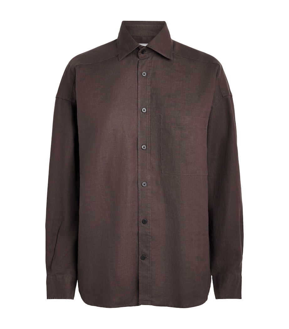With Nothing Underneath Womens Hemp The Weekend Shirt Chocolate Image 1
