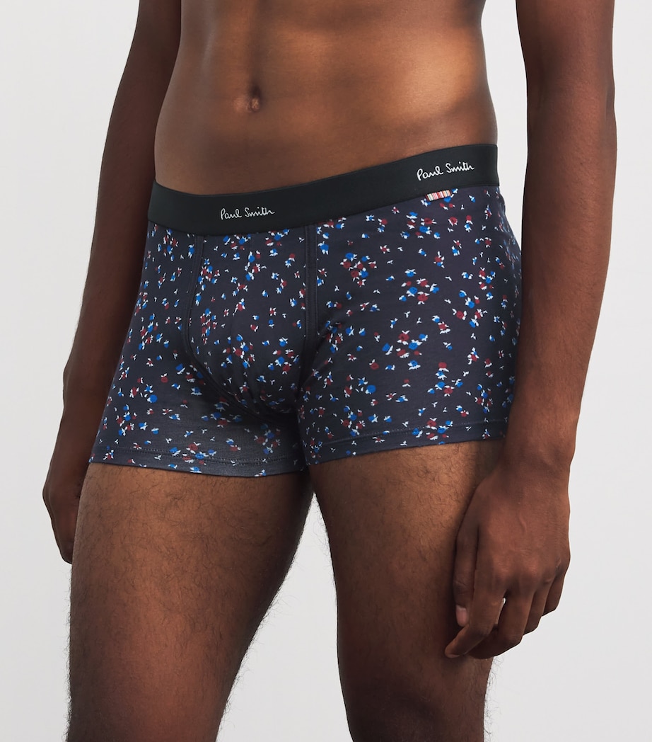 Flower Print Trunks BLUE Image 2