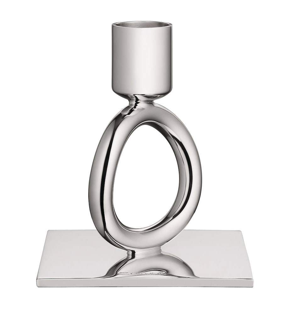 Silver-Plated Vertigo Ring Candlestick SILVER Image 1