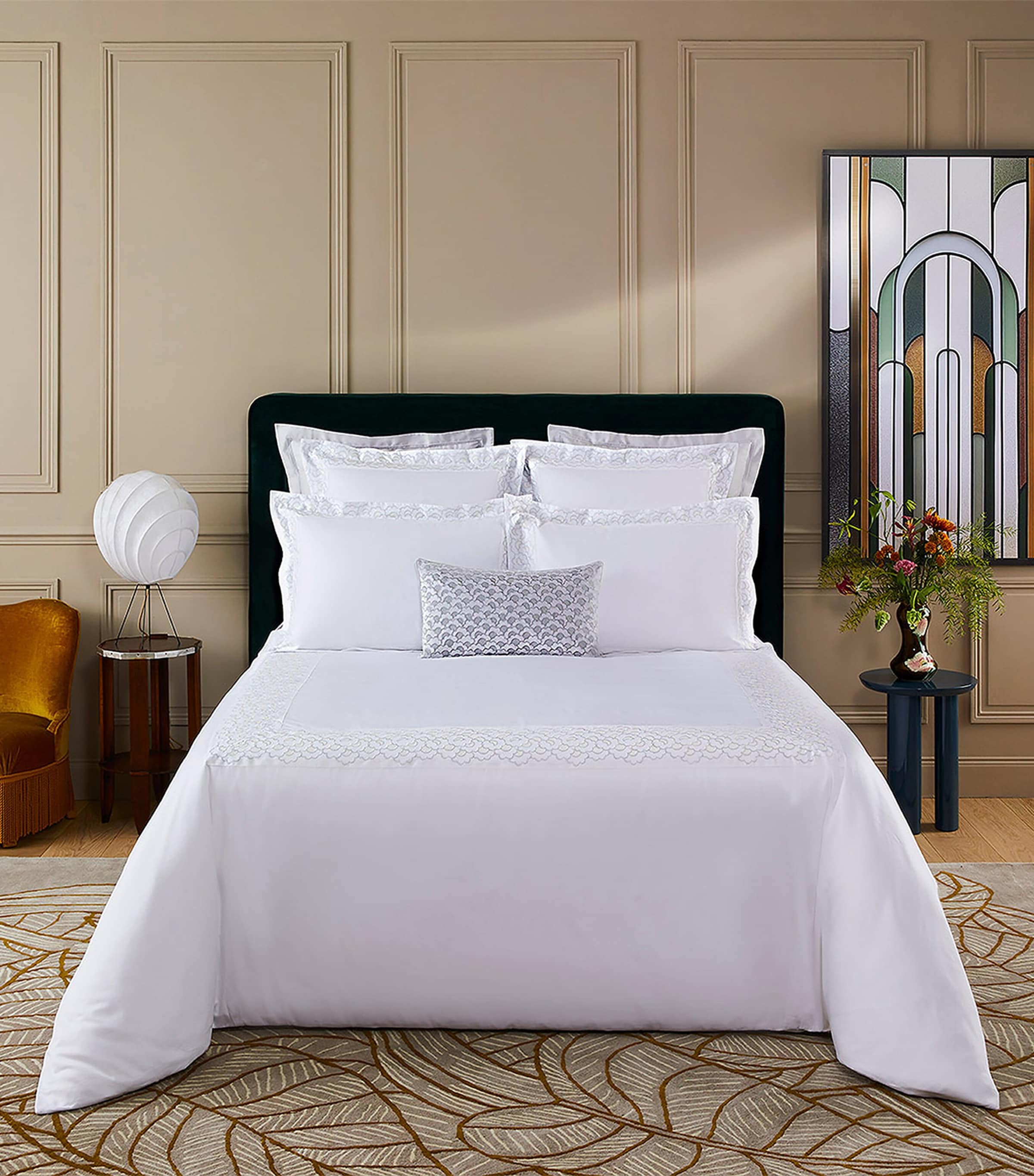 Festons Super King Duvet Cover (260cm x 220cm) BLANC Image 2