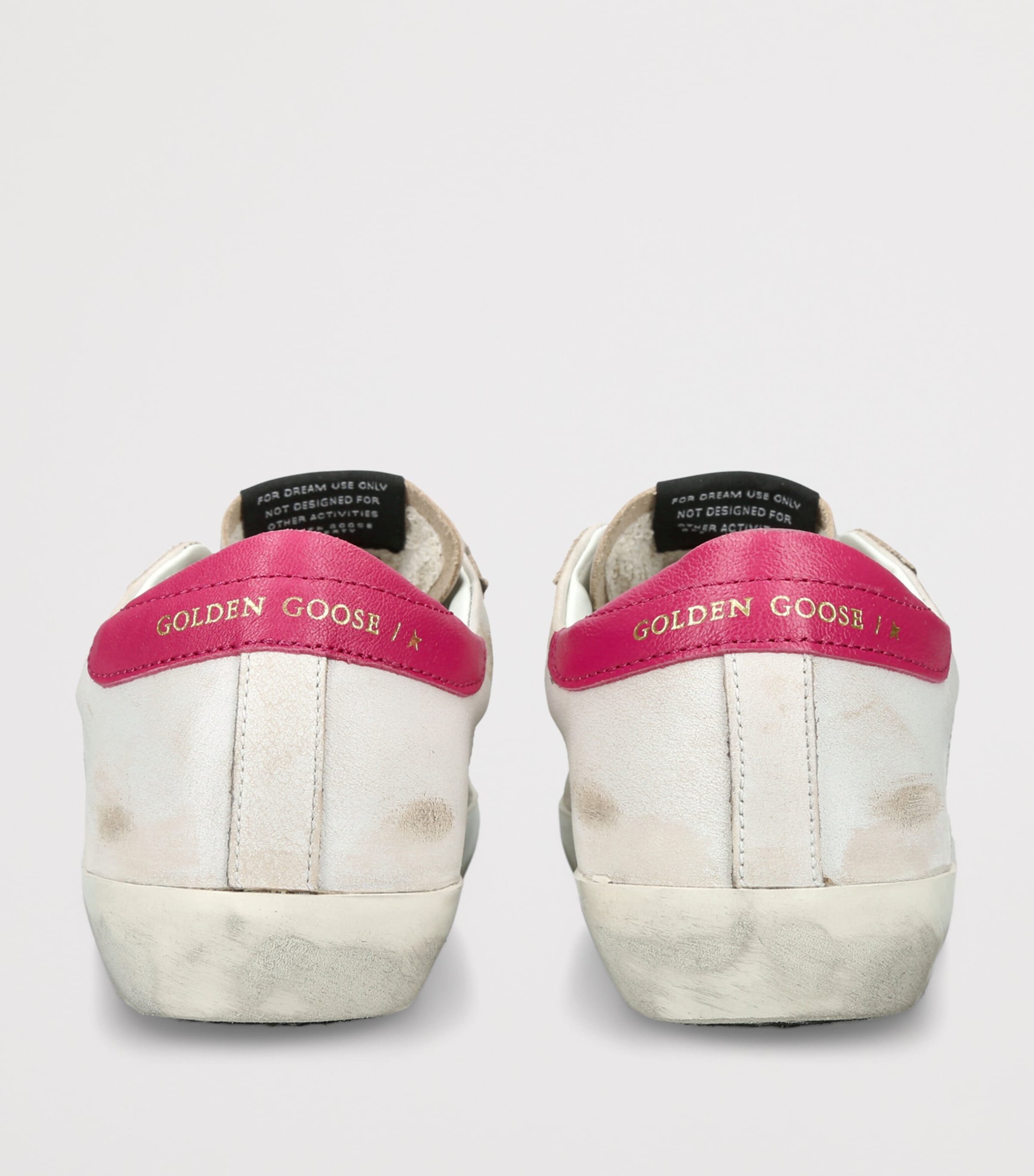 Golden Goose Womens Leather Super-Star Sneakers White/comb Image 2