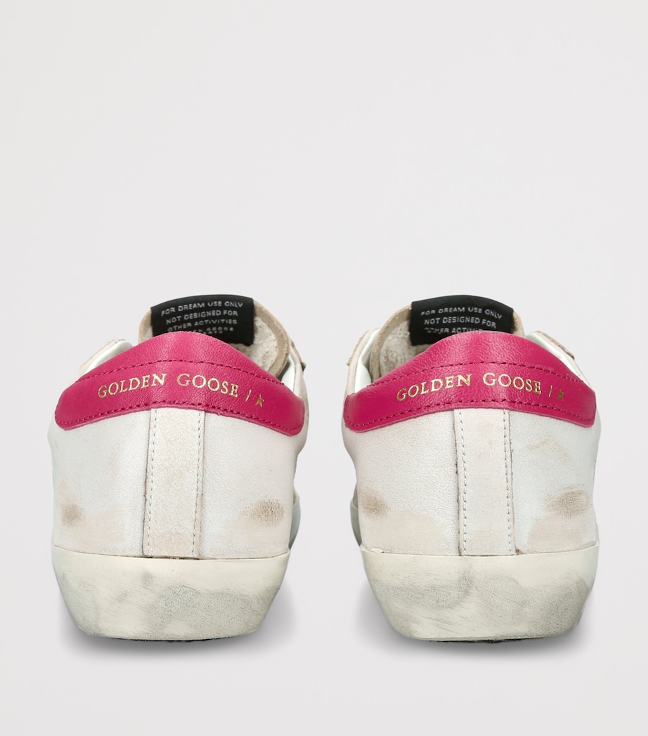 Golden Goose Womens Leather Super-Star Sneakers White/comb Image 2
