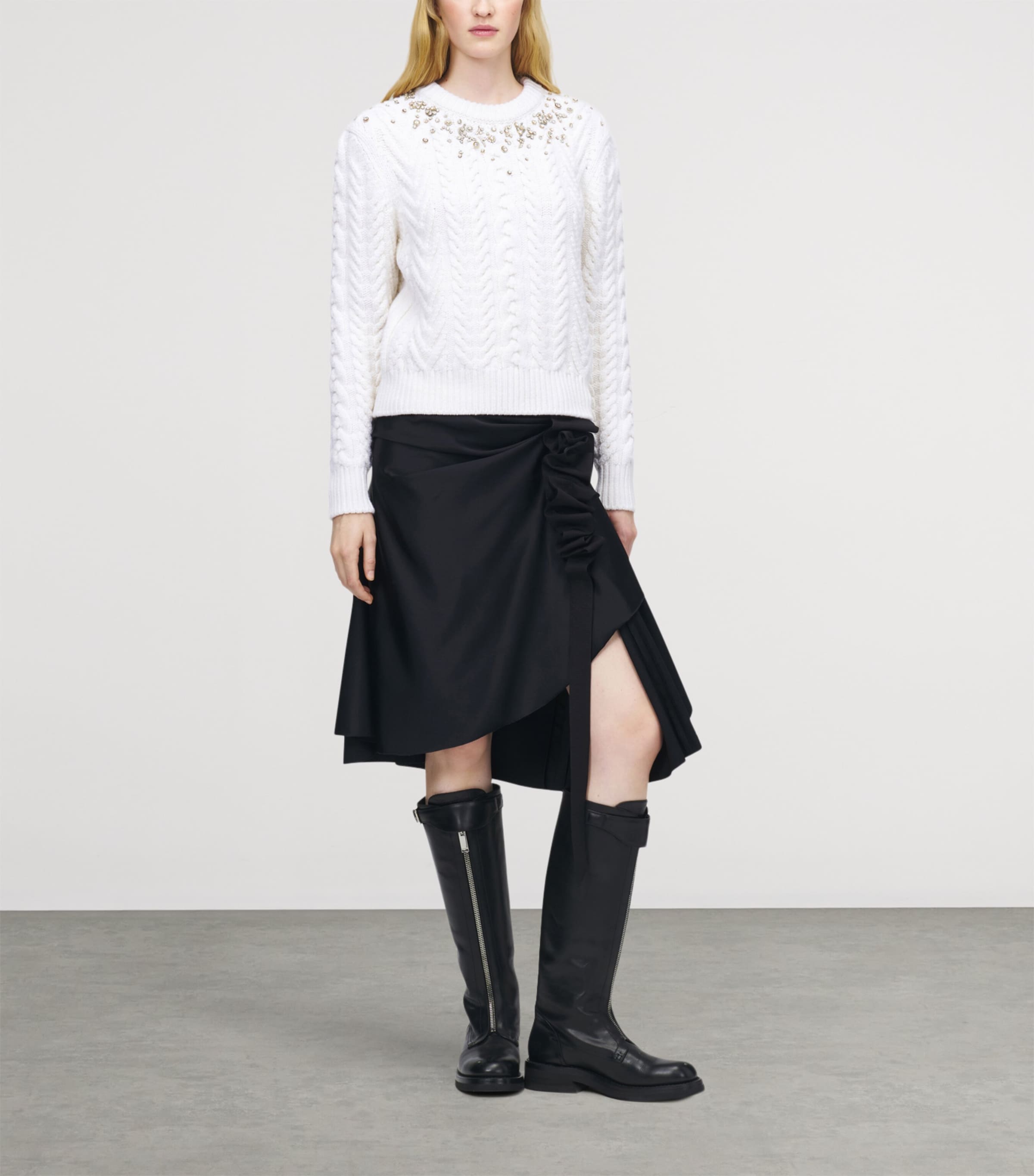 Wool-Cashmere Embellished Sweater 9006 Image 2