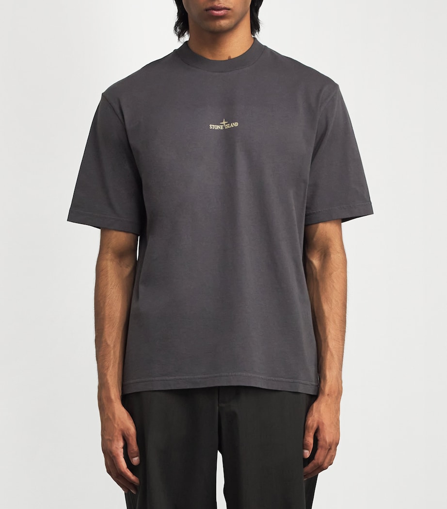 Cotton Compass Graphic T-Shirt V0062 Image 3