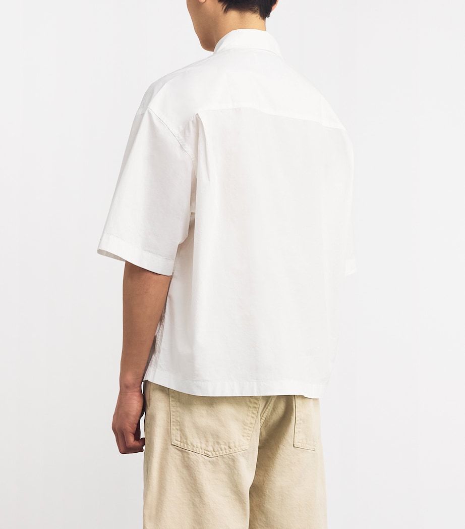 Studio Nicholson Mens Organic Cotton Sorono Oversized Shirt Optic White Image 4