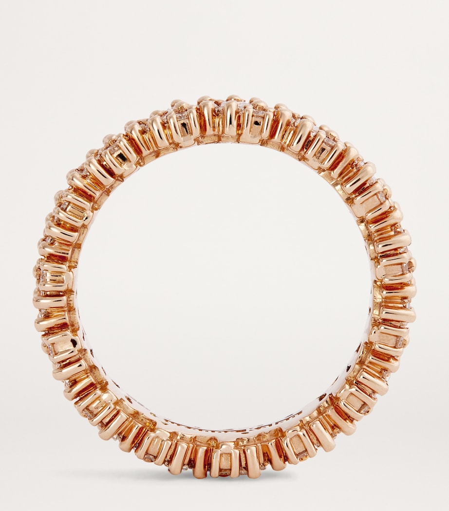 Rose Gold and Diamond Shimmer Eternity Ring 18K RG/WD Image 3