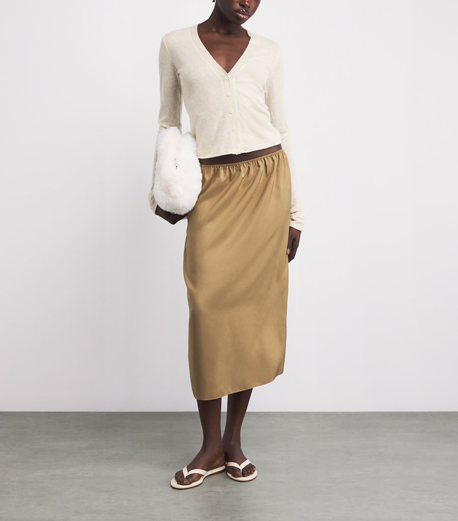 Cashmere Sheer Cardigan EGRET Image 2