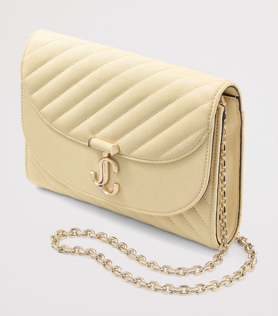Leather Curve Clutch Bag BUTTERMILK/SHINY GOL Image 2