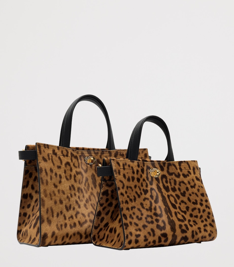 Burberry Mini Calf Hair Cotswolds Tote Bag Leopard/black Image 2