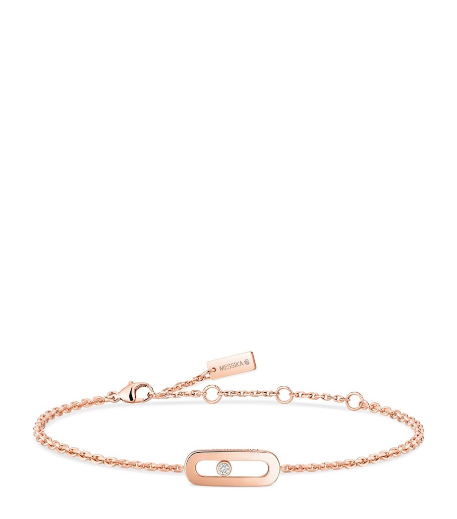Messika Move Uno Pink Gold and Diamond Chain Bracelet Pink Gold Image 1