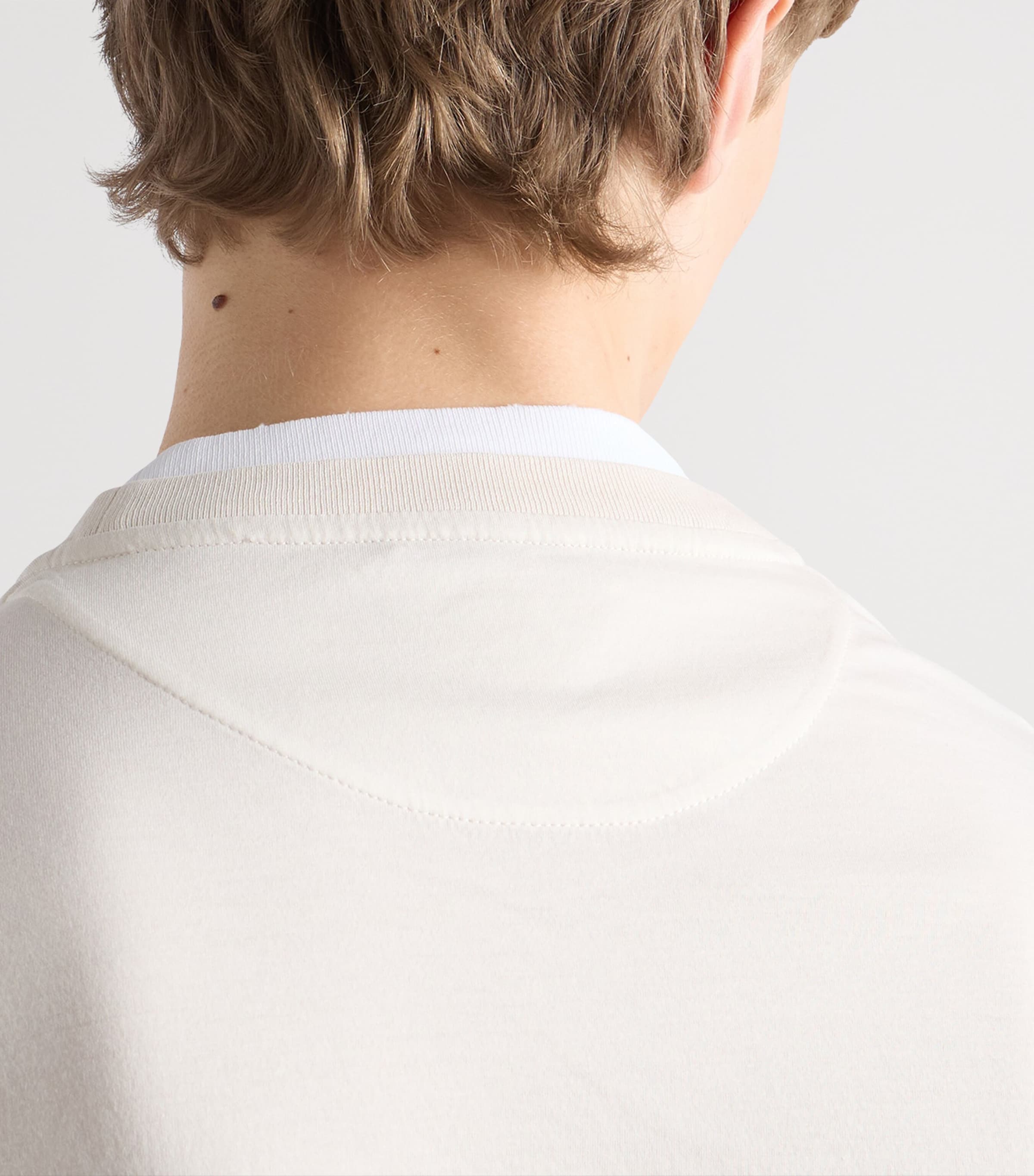 Prada Mens Cotton Long-Sleeve T-Shirt Neutral Image 6
