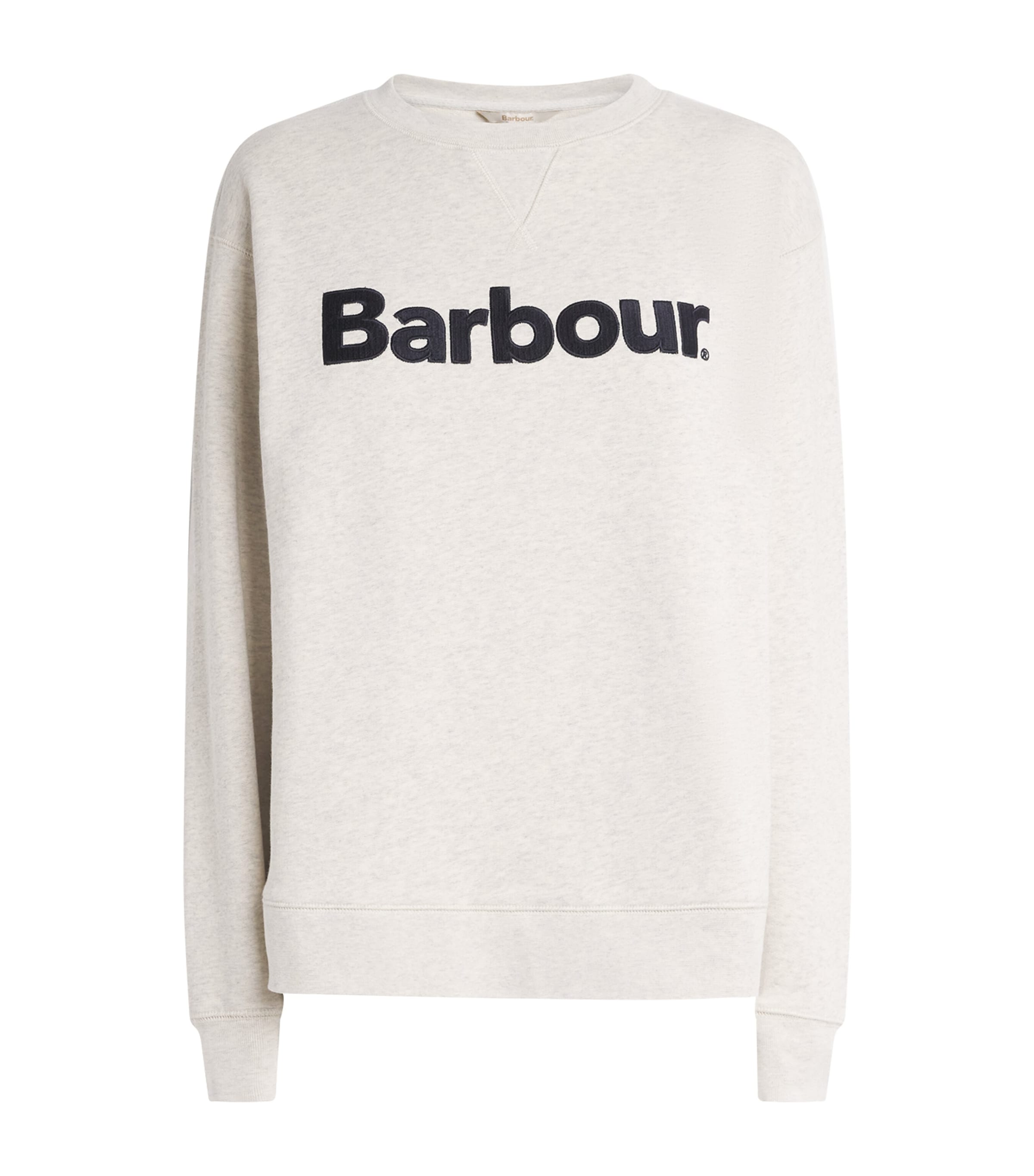 Barbour Logo Hartland Sweatshirt In Grey