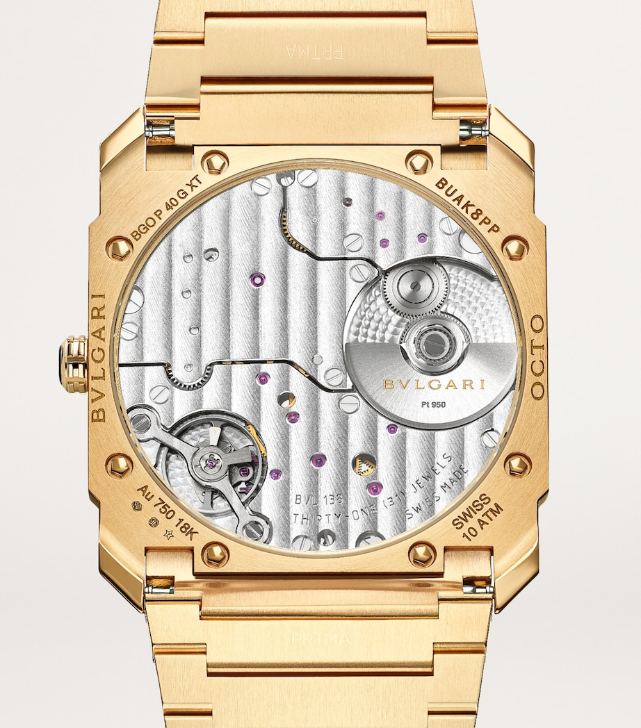 Yellow Gold Octo Finissimo Watch 40mm BLUE Image 6