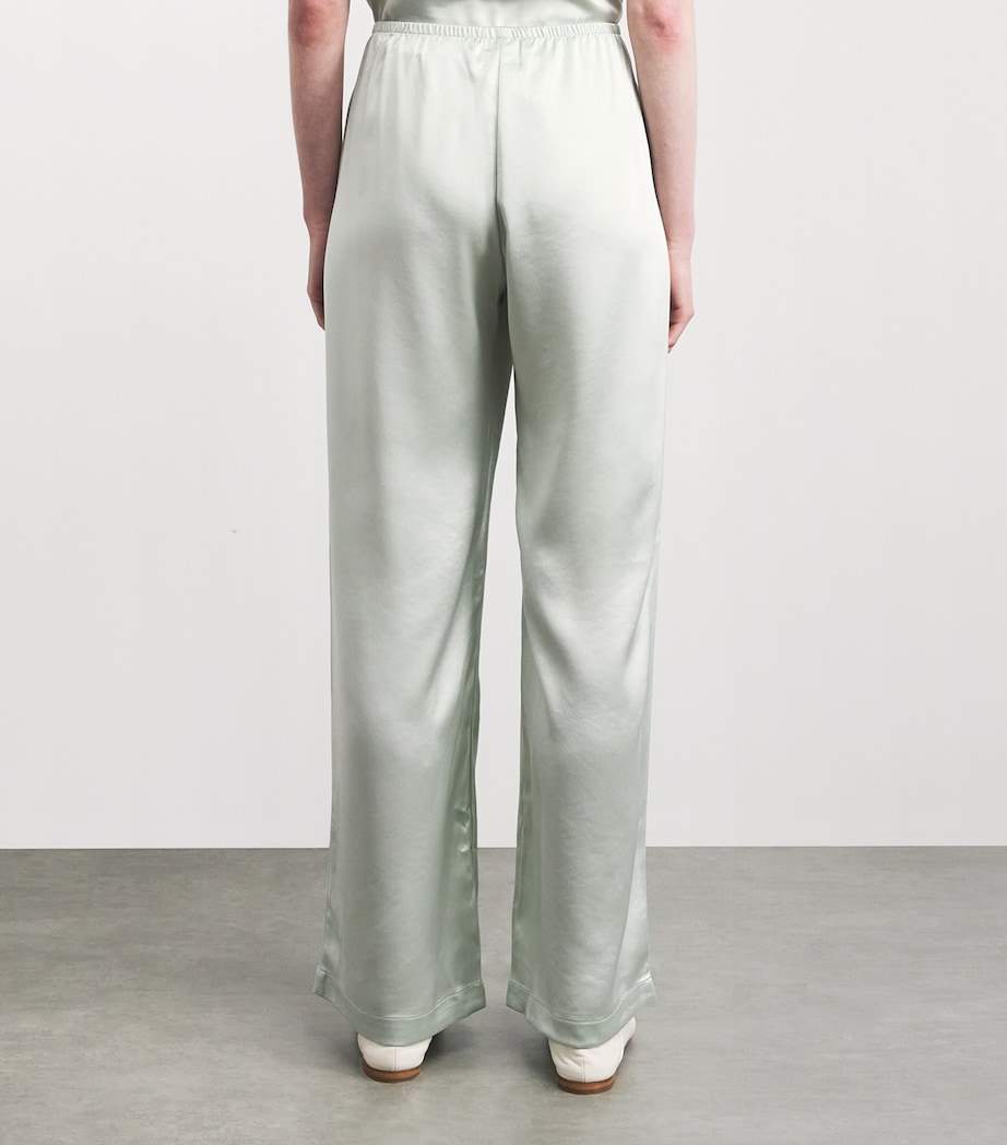 LESET Womens Satin Barb Bias Trousers Watercress Image 5