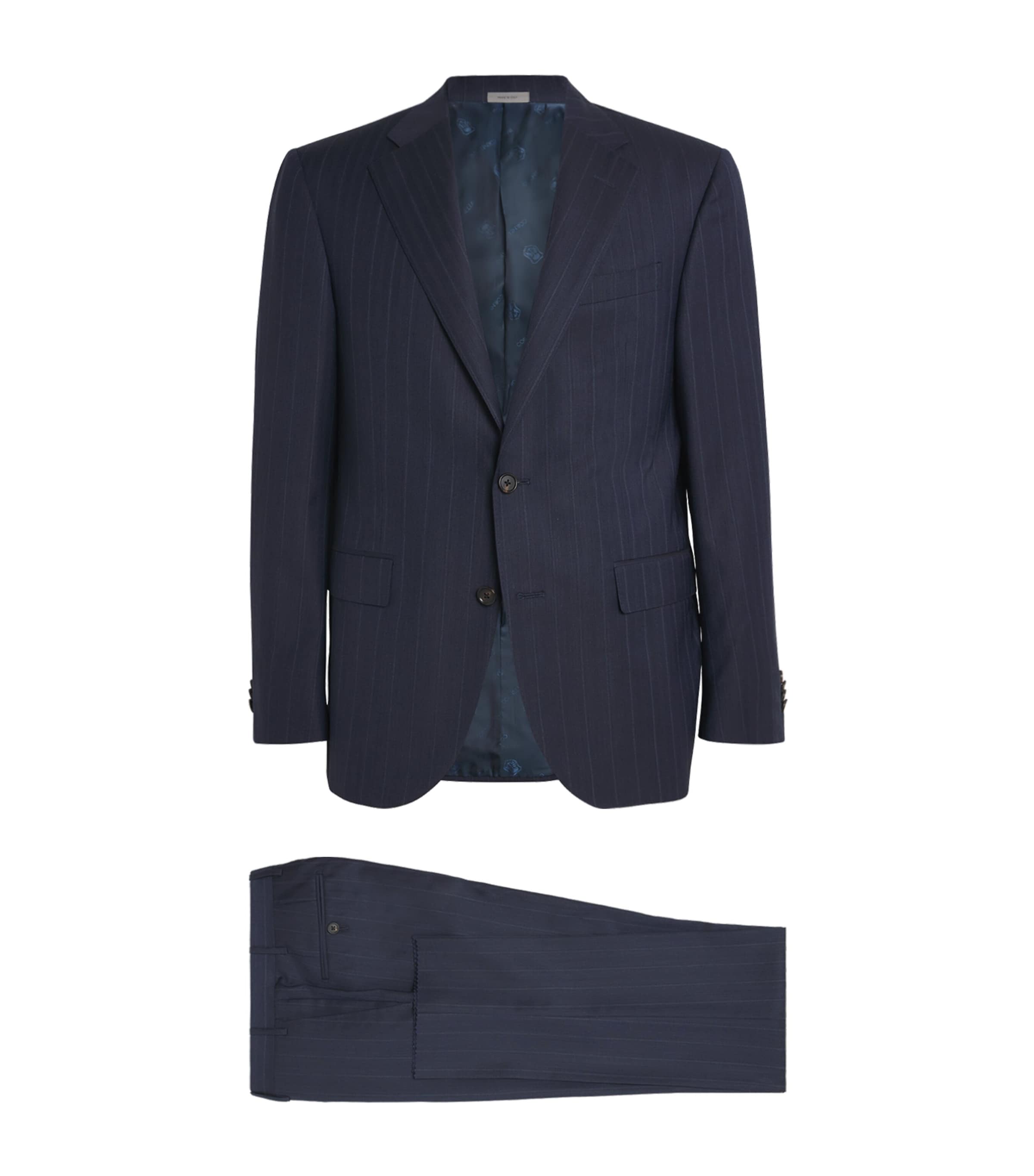 Corneliani Virgin Wool Stripe 2-piece Suit In Blue
