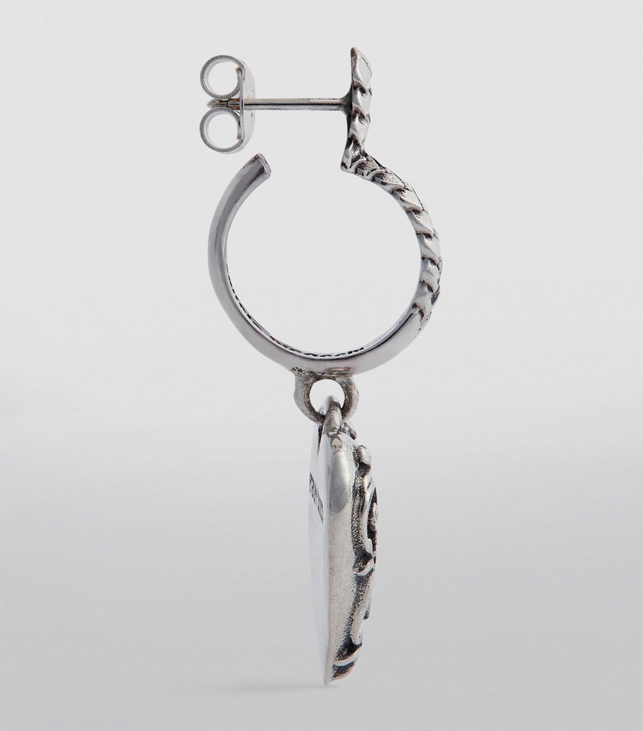 Emanuele Bicocchi Sterling Silver Arabesque Heart Single Earring Silver Image 3