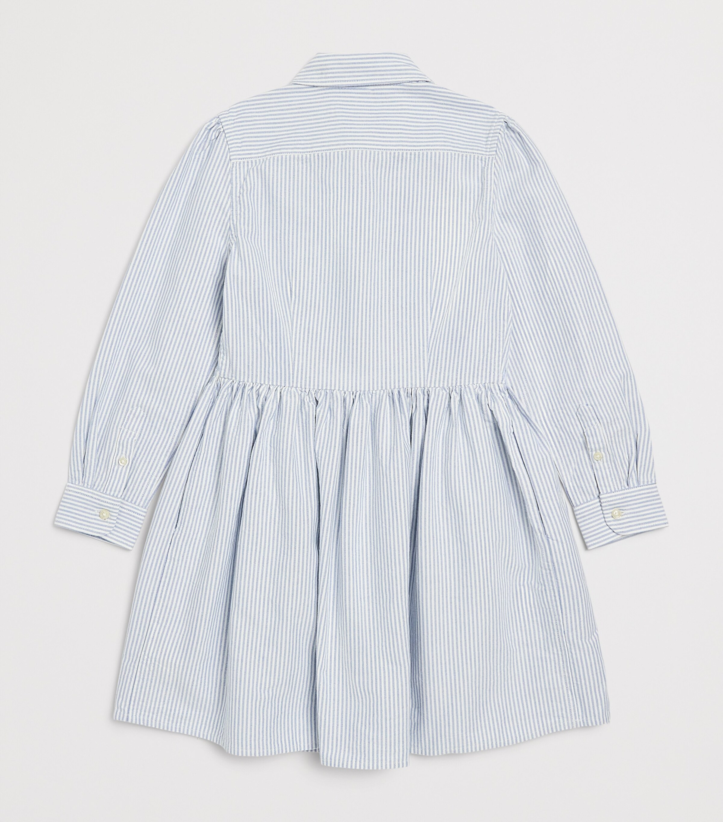 Ralph Lauren Kids Cotton Stripe Shirt Dress (2-6 Years) Bsr Blue/white Image 2