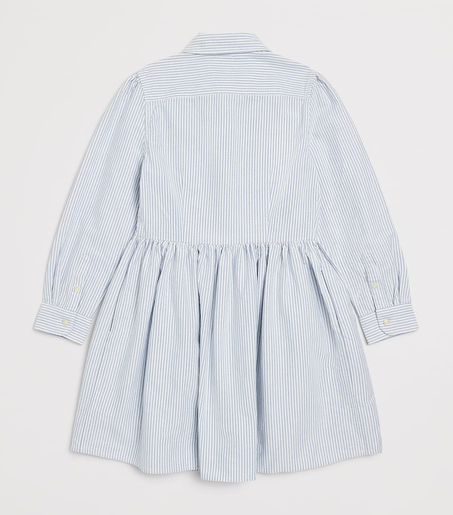 Ralph Lauren Kids Cotton Stripe Shirt Dress (2-6 Years) Bsr Blue/white Image 2