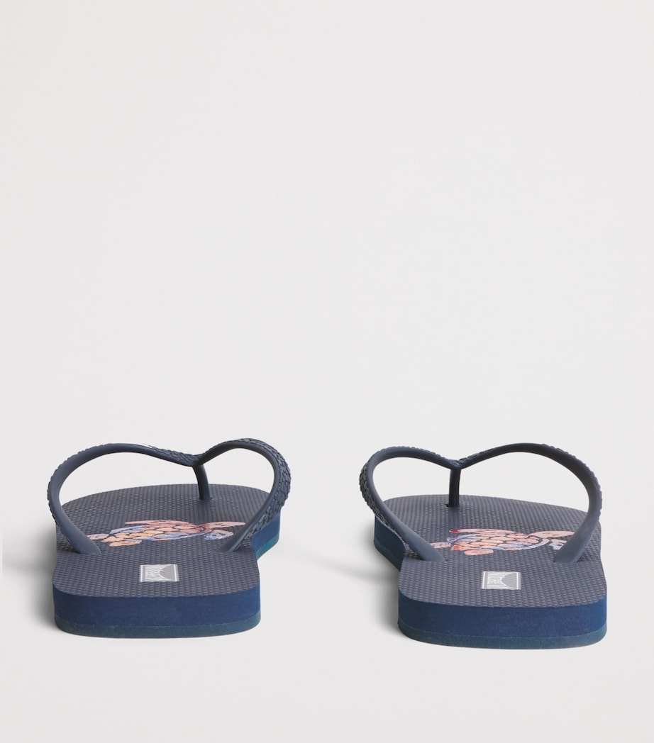 Vilebrequin Turtle Flip Flops Bleu Marine Image 5
