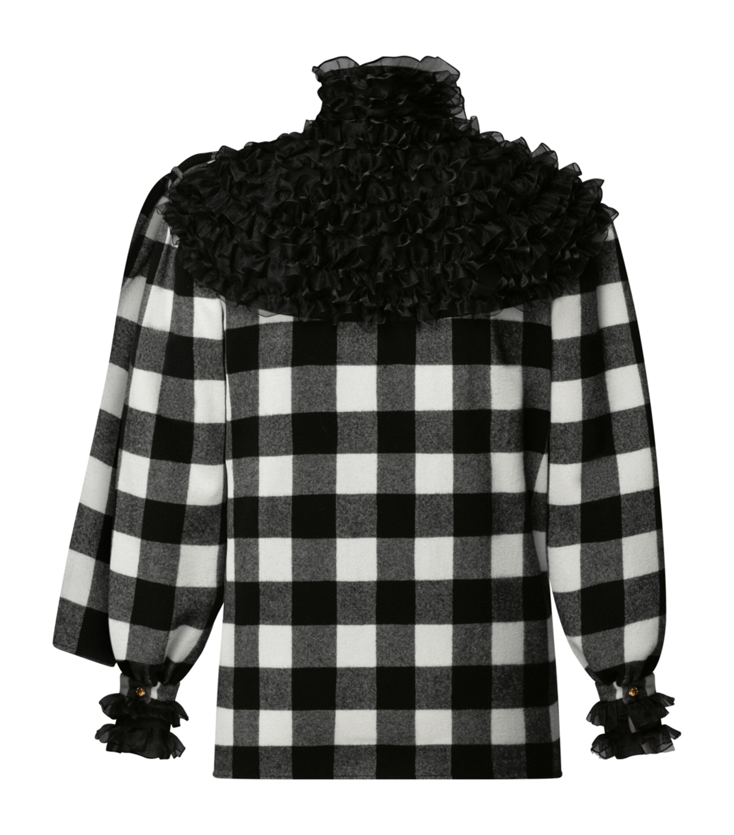 Wool-Blend Frilled Blouse MULTI Image 2