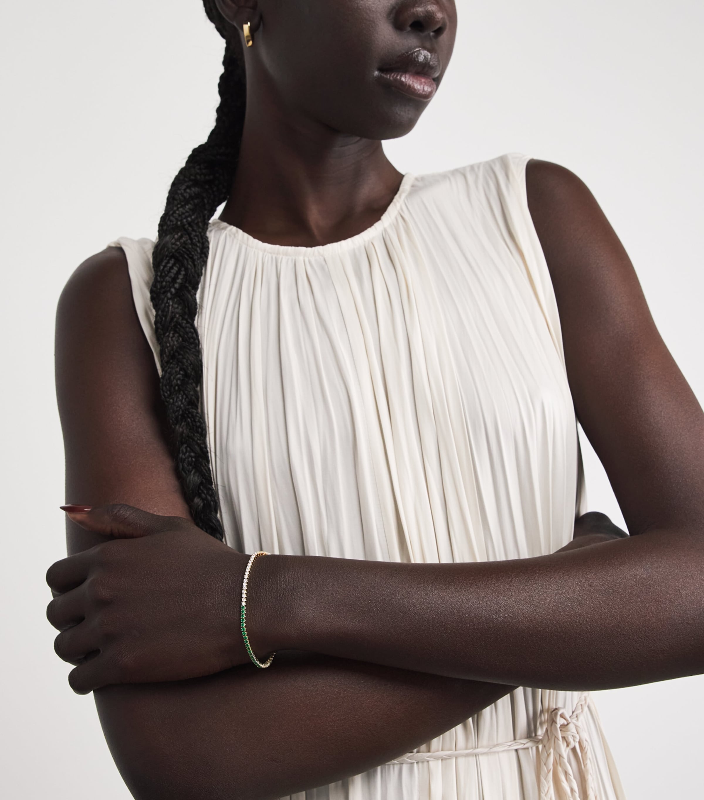 Anita Ko Yellow Gold, Diamond and Emerald Hepburn Bracelet Yellow Gold Image 4